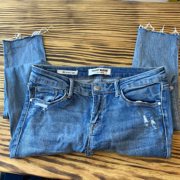 Tally Weigl Denim - Tally Weigl Low Waist Skinny Distressed Jeans